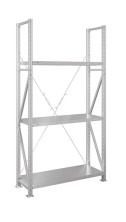 Стеллаж MS U 2000х1000х400 3 сплошные полки (200 кг)